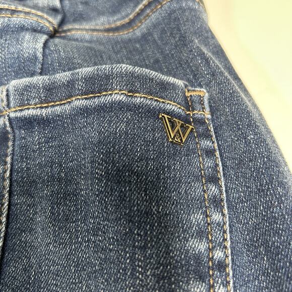 Wit & Wisdom Jeans Women’s 4 Wide Leg High Rise Raw Hem Y2K Denim NWT - Picture 8 of 16